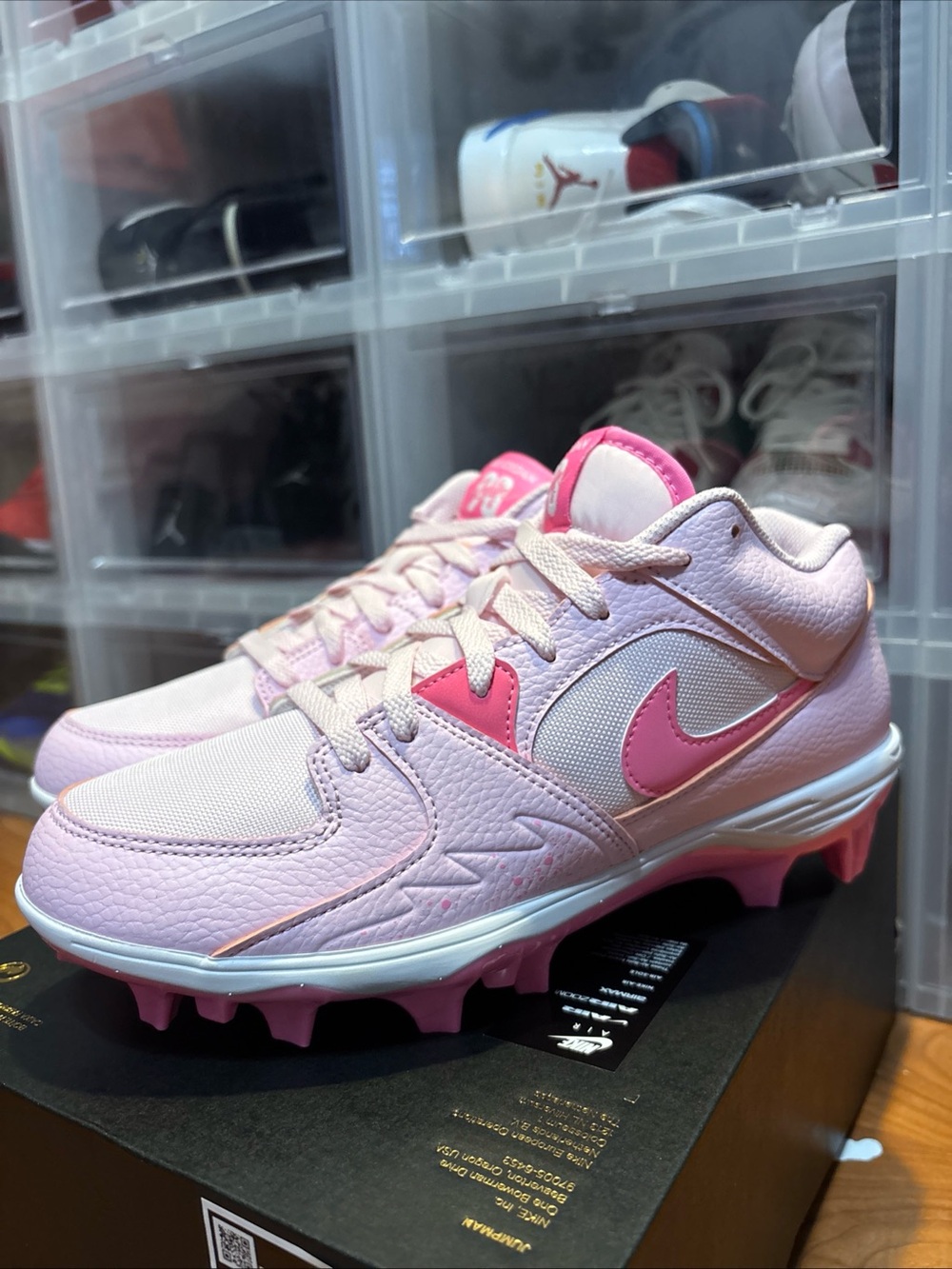 Air Jordan Stadium 90 Low TD Pink Foam HQ0210-600 Football Cleats Men’s Sz 9 NWB